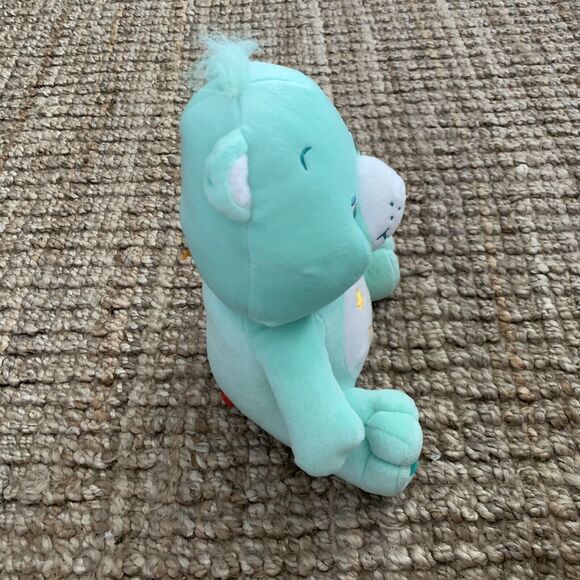 Vintage 2003 Wish Care Bear Plush Shooting Star Stuffed Animal Light Green - Picture 4 of 10